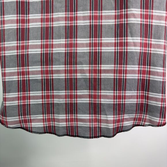 Wrangler Shirt Mens Large Western Pearl Snap Rodeo Short Sleeve Plaid - Picture 5 of 6